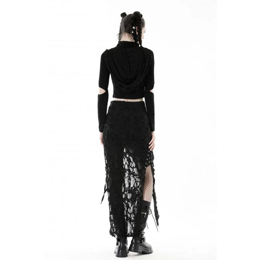 The Nomad Shredded Maxi Skirt