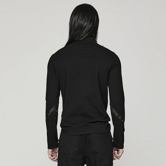 The Riot Stand-Collar Distressed Shirt