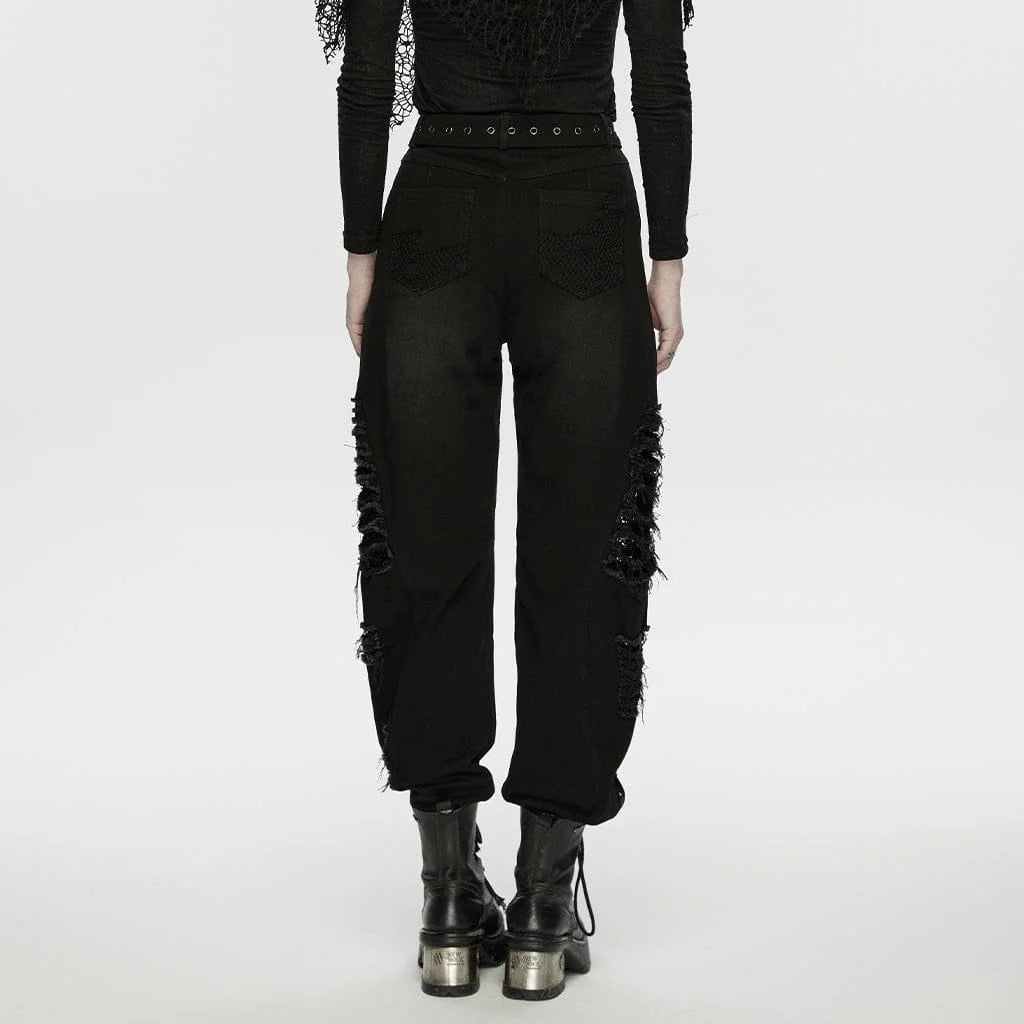 The Decadent Shredded Denim Trouser