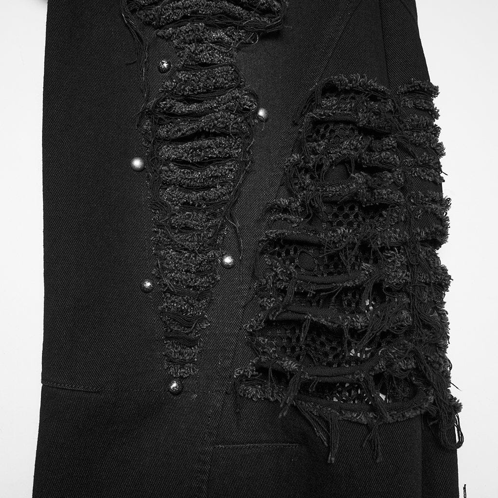 The Decadent Shredded Denim Trouser