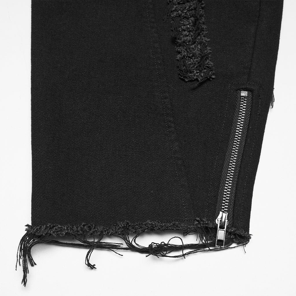 The Decadent Shredded Denim Trouser