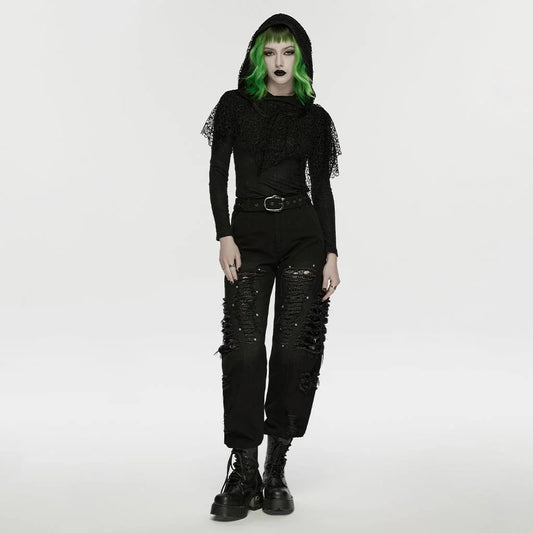 The Decadent Shredded Denim Trouser