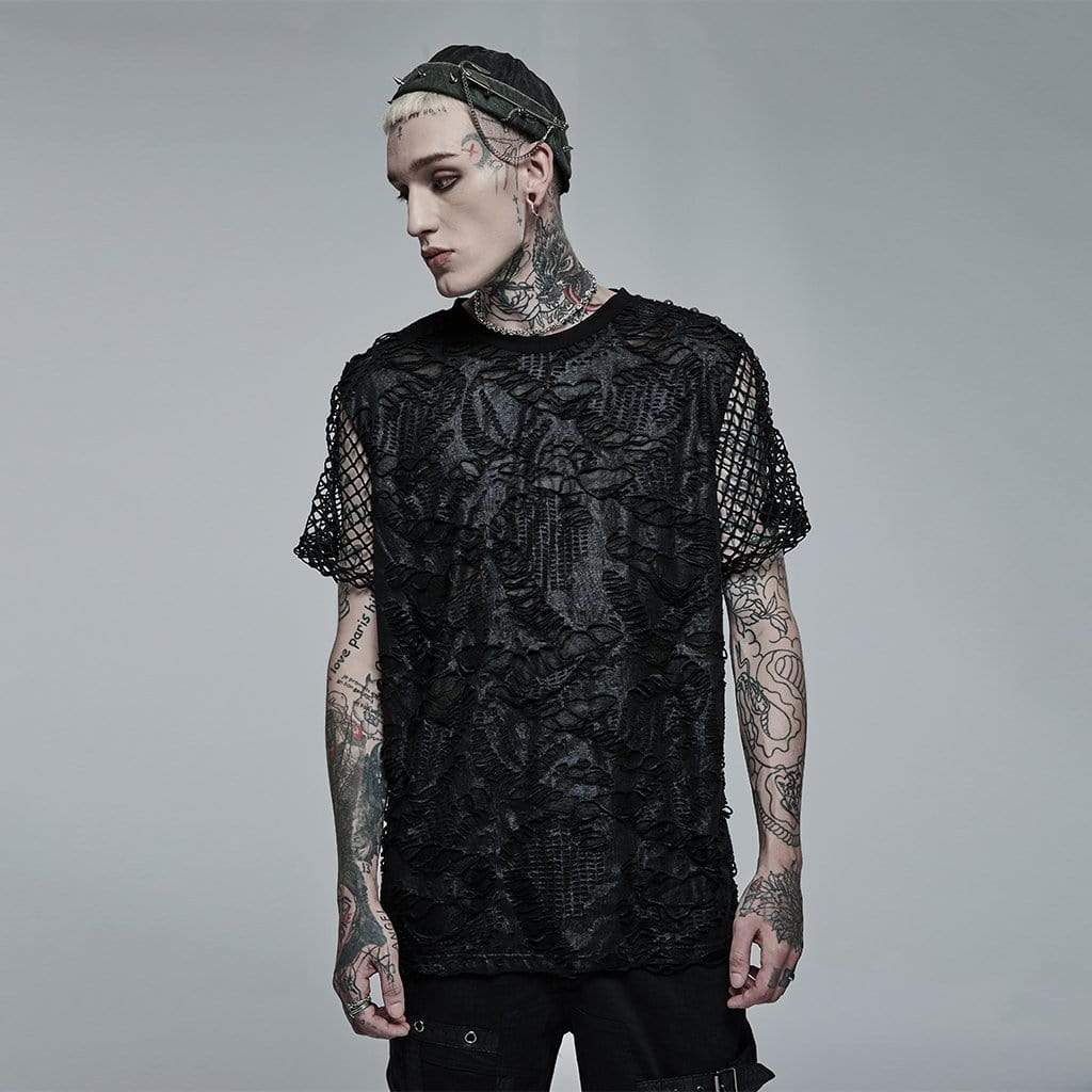 The Mosh-Pit Distressed Mesh Tee