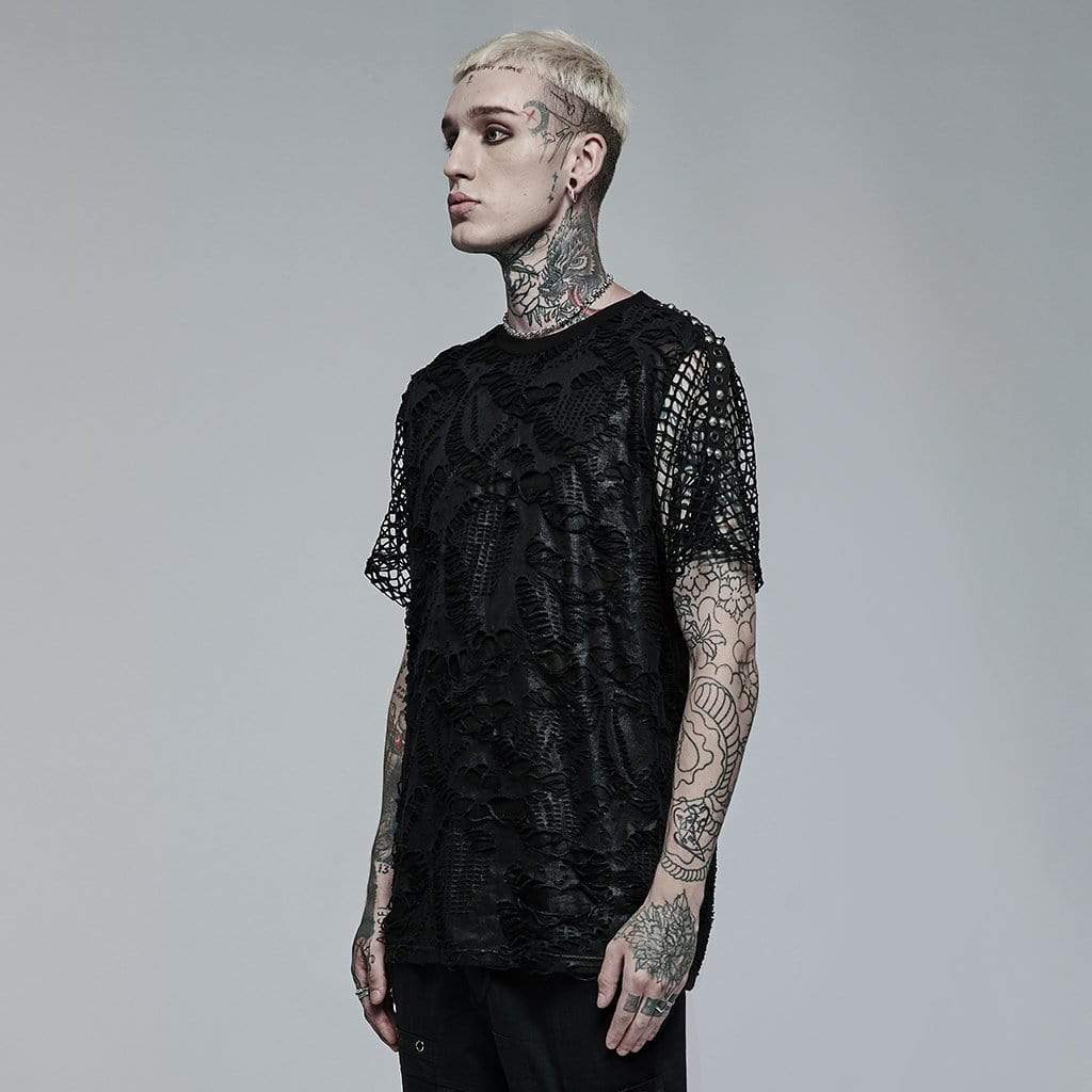 The Mosh-Pit Distressed Mesh Tee